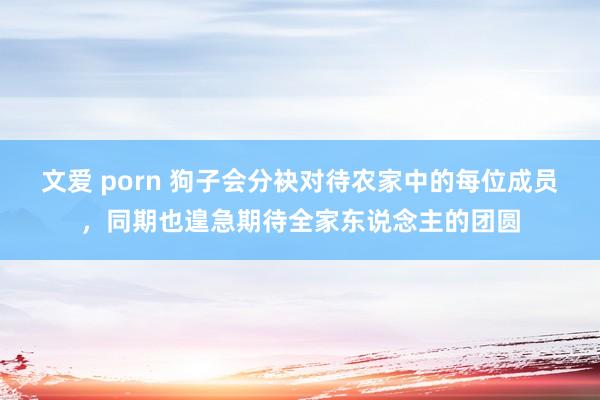 文爱 porn 狗子会分袂对待农家中的每位成员，同期也遑急期待全家东说念主的团圆